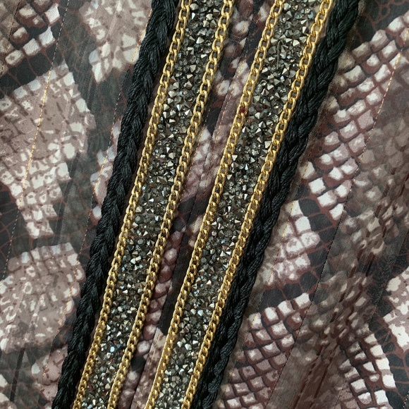 Snakeskin Print Top with Tassels - Picture 2 of 4